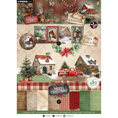 Cottage Christmas, Die-Cut Paperpad - Studiolight