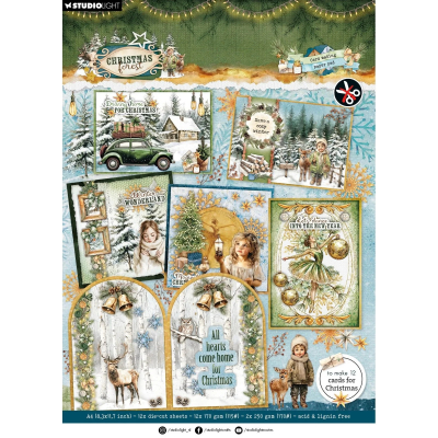 Christmas Forest, Card Making Paperpad - Studiolight