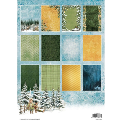 Preview: Christmas Forest Backgrounds, A4 Paperpad - Studiolight