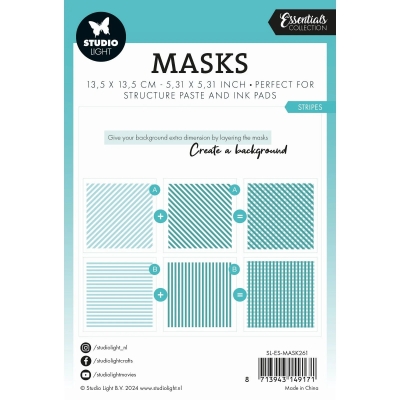 Preview: Layering Stripes, Schablone - Studiolight