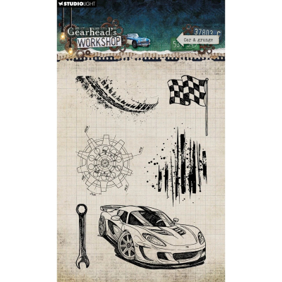 Gearhead's Workshop - Car & Grunge, Clearstamp - Studiolight