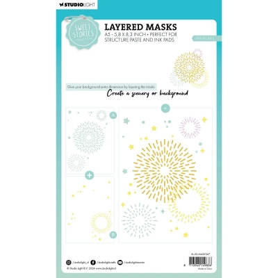 Preview: Fireworks, Schablone - Studiolight