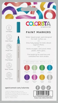 Colorista Paint Markers, Decorative Metallics - Spectrum Noir