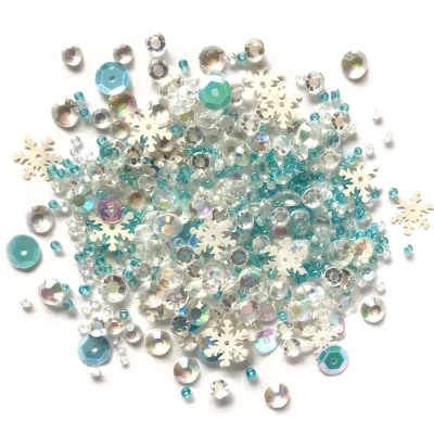 Snow Crystals, Sprinkletz Embellishments - Buttons Galore