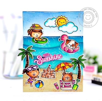 Beach Babies, Clearstamp - Sunny Studio Stamps