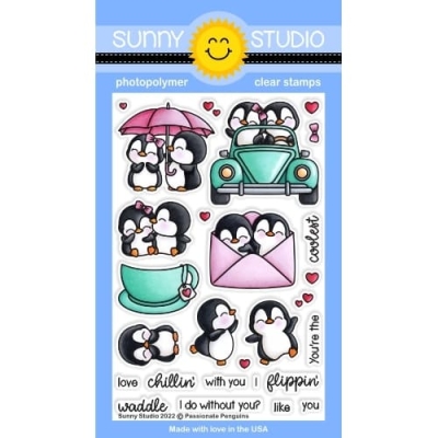 Passionate Penguins, Clearstamp - Sunny Studio Stamps