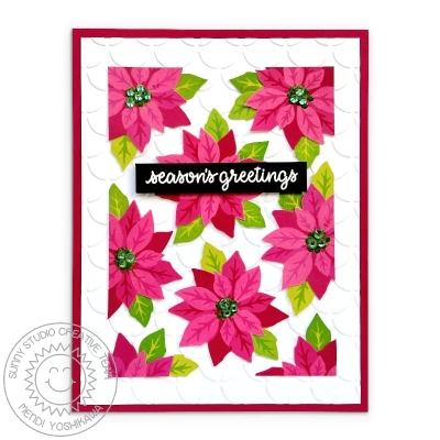 Pretty Poinsettia, Clearstamp - Sunny Studio Stamps