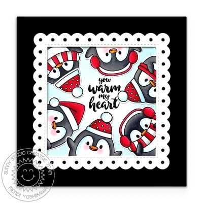 Roly Poly Penguins, Clearstamp - Sunny Studio Stamps