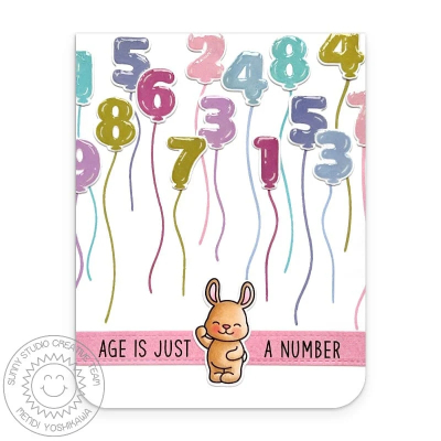 Balloon Numbers, Clearstamp - Sunny Studio Stamps