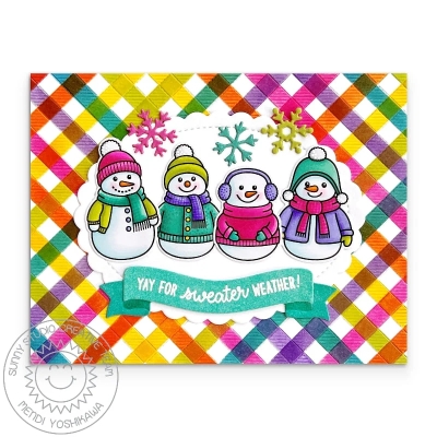 Buffalo Plaid Diagonal, Stanze - Sunny Studio Stamps