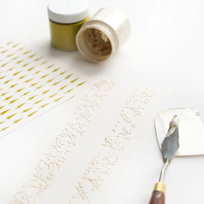 Preview: Musterstreifen Ranken, Schablone - Alexandra Renke