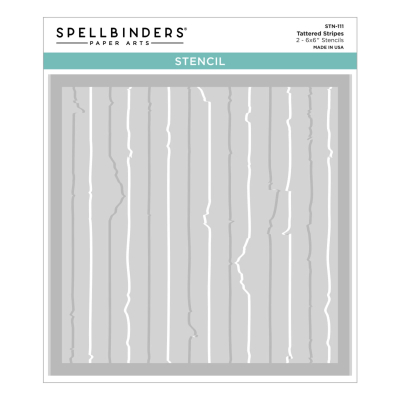 Tattered Stripes, Schablone - Spellbinders