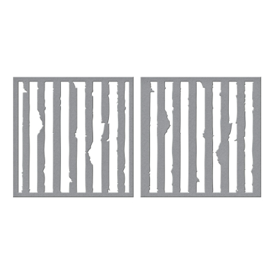 Preview: Tattered Stripes, Schablone - Spellbinders