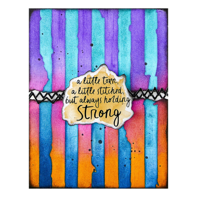 Preview: Tattered Stripes, Schablone - Spellbinders