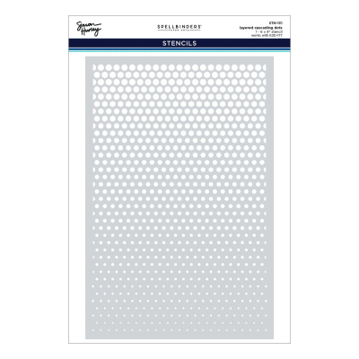 Layered Cascading Dots, Schablone - Spellbinders
