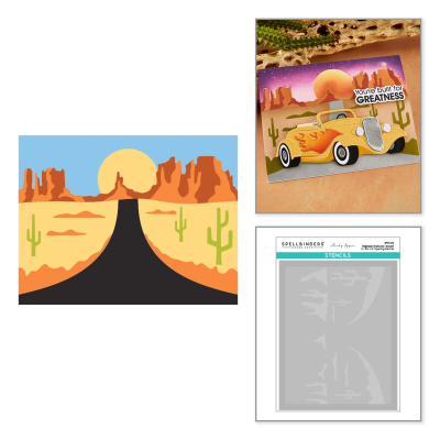 Highway Horizons - Desert, Schablone - Spellbinders