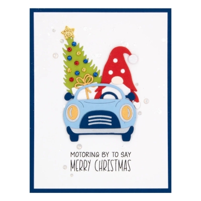 Gnome Drive Sentiments, Clearstamp - Spellbinders