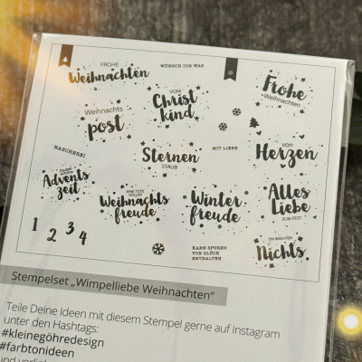 Wimpelliebe Weihnachten, Stempel - Farbton Papier (Kleine Göhr.e)