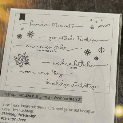 Du bist genug - Weihnachten #2, Stempel - Farbton Papier (Kleine Göhr.e)