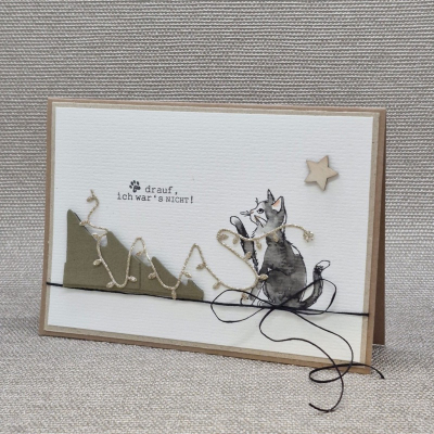 Preview: Katzenliebe, Stempel  - Farbton Papier