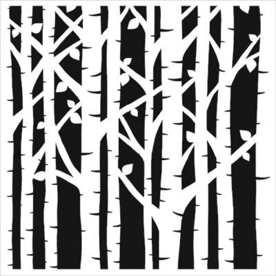 Birch Trees, Schablone - The Crafter's Workshop
