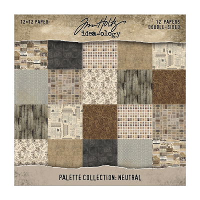 Palette Collection Neutral, 12x12 Paperpad - Tim Holtz