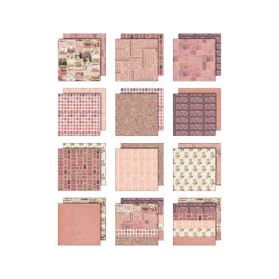 Preview: Palette Collection Pink, 8x8 Paperpad - Tim Holtz
