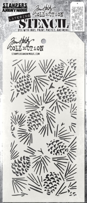 Pinecones, Layered Stencil - Tim Holtz