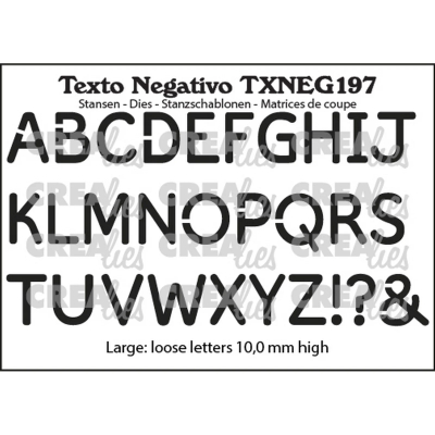 Alphabet Large (Negativ), Stanze - Crealies