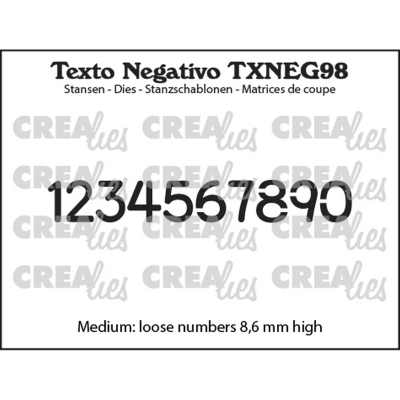 Numbers Medium (Negativ), Stanze - Crealies