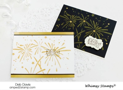 Fireworks, Schablone - Whimsy Stamps