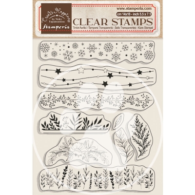 Christmas Borders With Leaves, Clearstamps - Stamperia