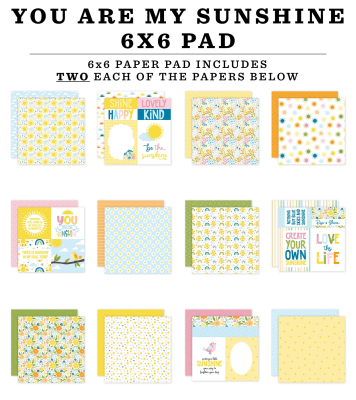 You are my Sunshine 6x6 Paperpad - Echo Park