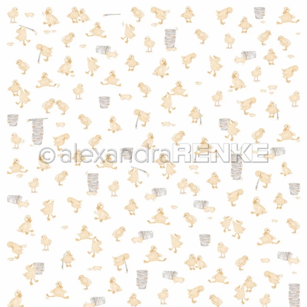 Viele kleine Küken, Designpapier - Alexandra Renke