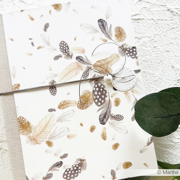 Flauschiger Federwirbel Braun-Beige, Designpapier - Alexandra Renke