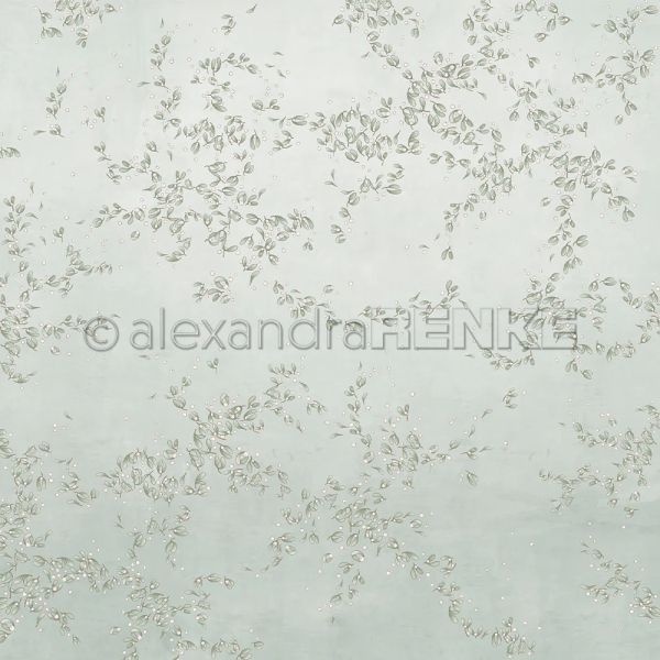 Mistelwirbel Jaspisgrün, Designpapier - Alexandra Renke