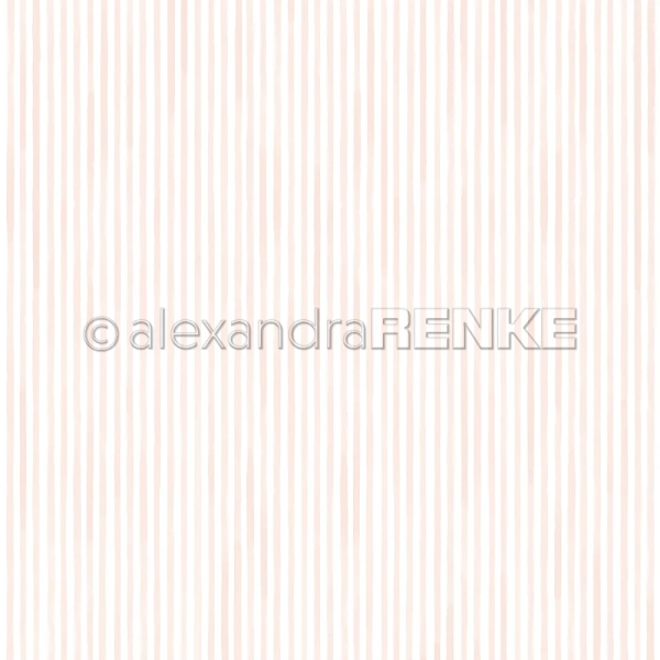 Streifen Rosa, Designpapier - Alexandra Renke