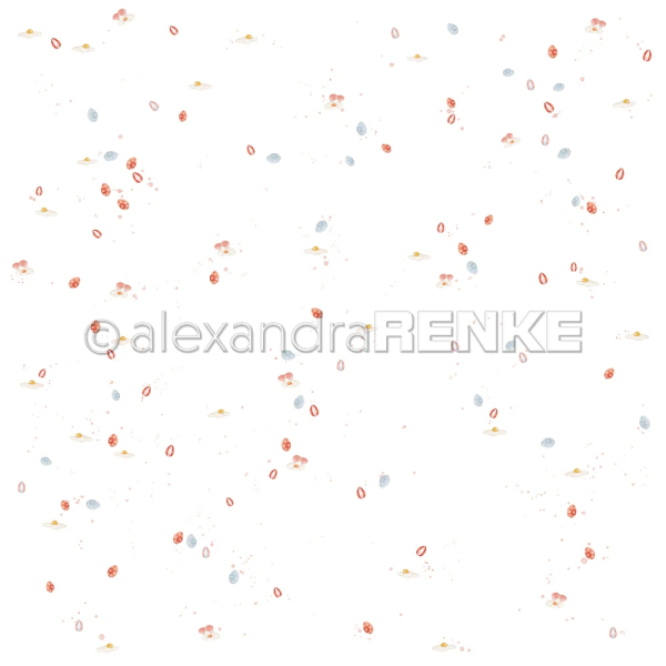 Ostereierreigen Bunt, Designpapier - Alexandra Renke