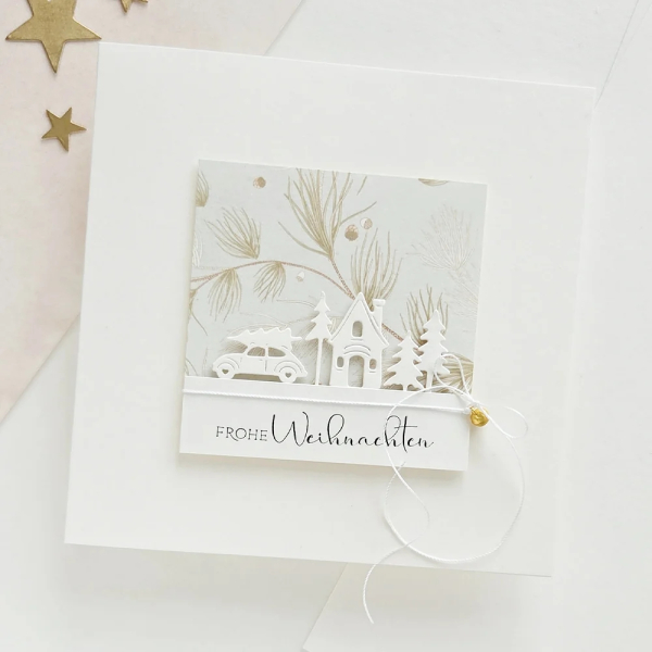 Nadelwirbel auf Salbei, Designpapier - Alexandra Renke