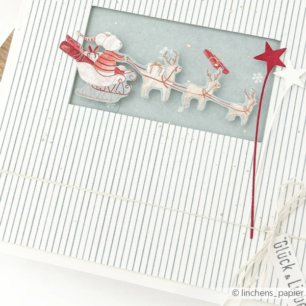 Zarte Streifen Elegant Blau, Designpapier - Alexandra Renke