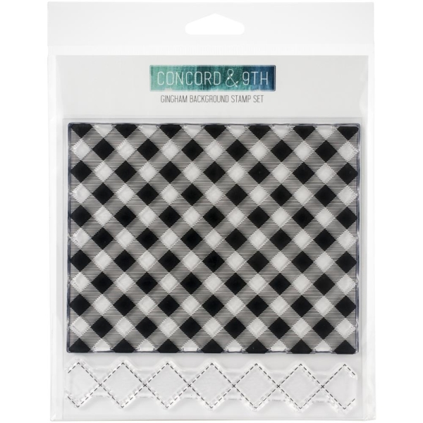 Gingham Background, Clearstamp - Concord & 9th