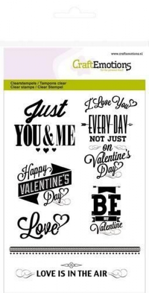 Valentine lyrics, Clearstamp - CraftEmotions