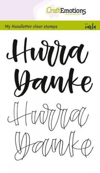 Hurra / Danke Handlettering, Clearstamp - CraftEmotions