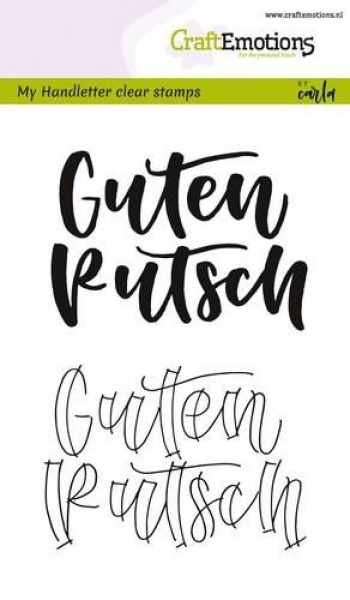 Handletter - Guten Rutsch, Clearstamp - CraftEmotions