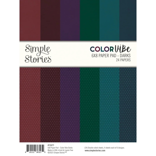 Color Vibe Darks, 6x8 Paperpad - Simple Stories