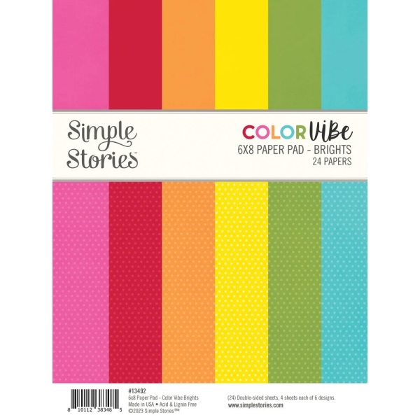 Color Vibe Brights, 6x8 Paperpad - Simple Stories