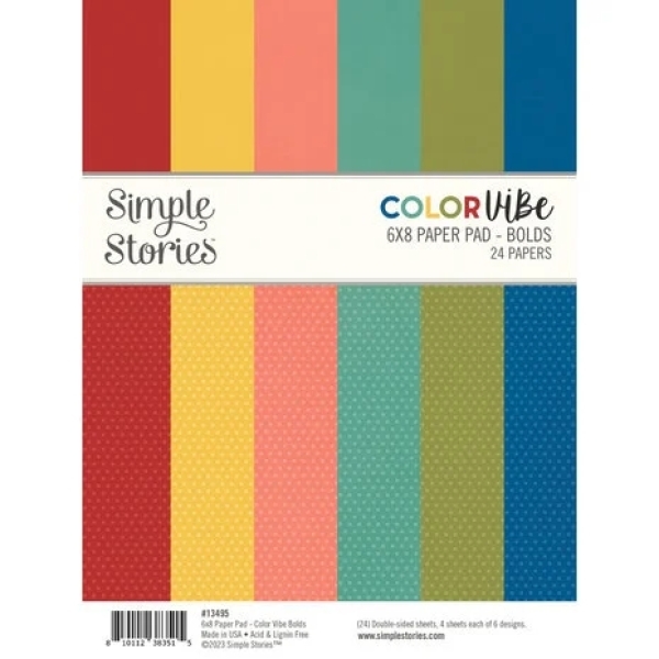 Color Vibe Bolds, 6x8 Paperpad - Simple Stories