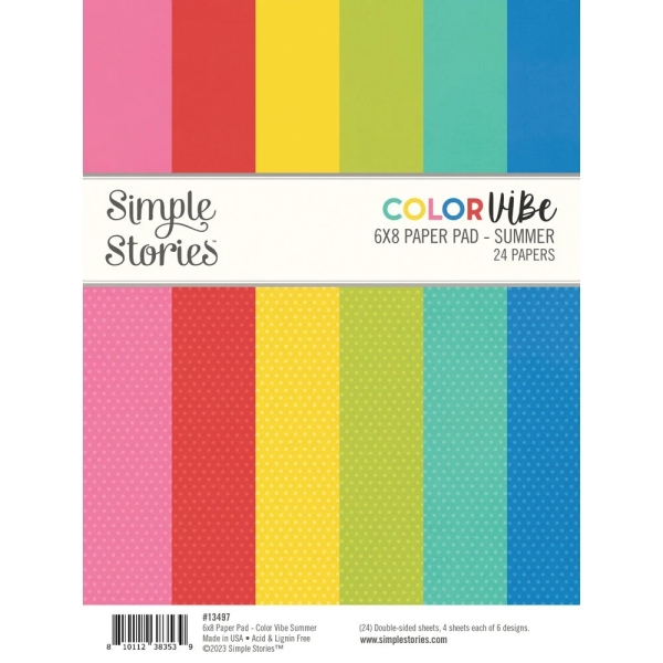 Color Vibe Summer, 6x8 Paperpad - Simple Stories