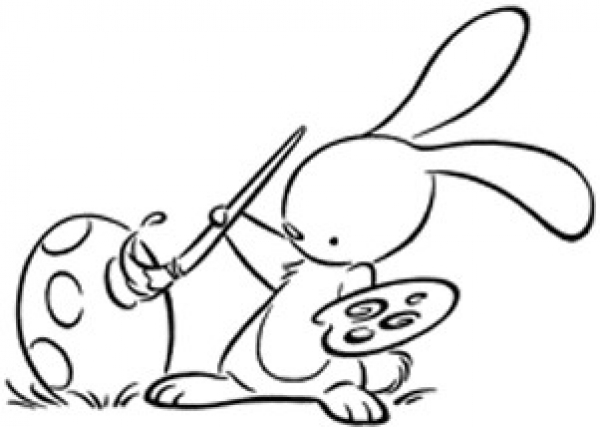 Hase malend, Gummistempel - Impronte D'Autore