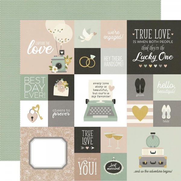 Happily Ever After, 2x2 & 4x4 Elements, Designpapier - Simple Stories